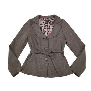 Sandro Sportswear Gray Belted Short Jacket Women's Size S